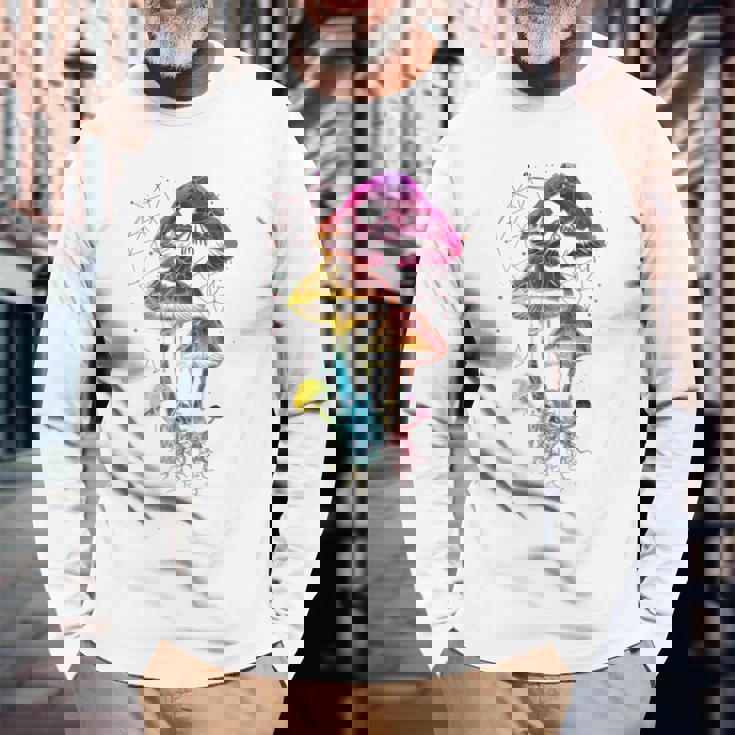 Colorful Minimalic Drippingkull 長袖tシャツ 長袖Tシャツ 高齢者への贈り物