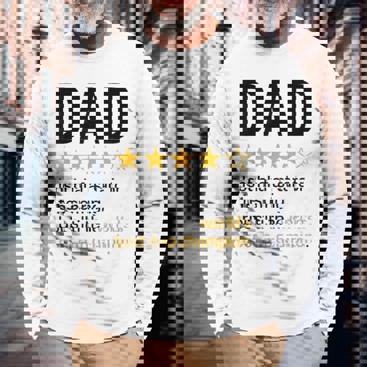 Dadtar Rating いびきジョーク 世界最高のお昼寝チャンピオン 長袖Tシャツ 高齢者への贈り物