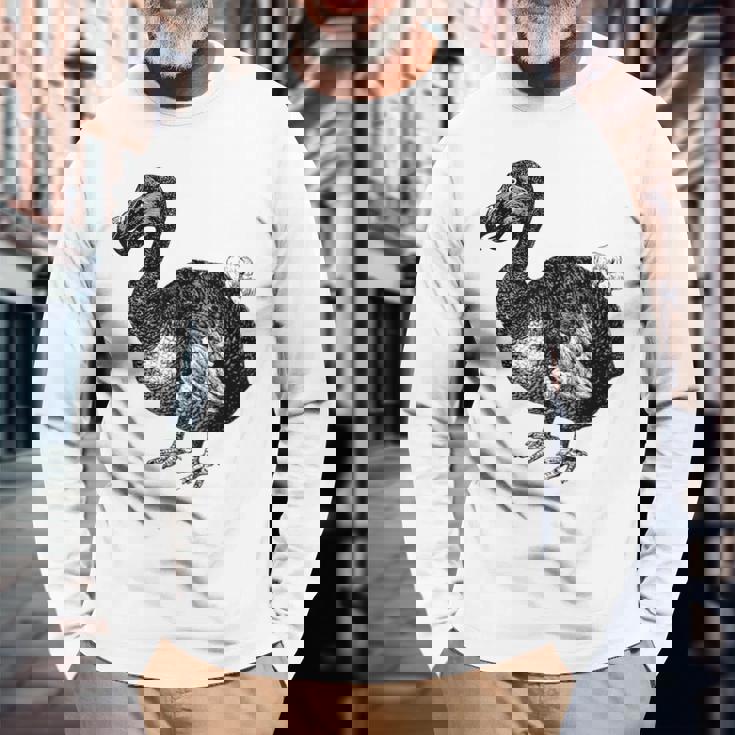 Dodo Bird 鳥類学 鳥 長袖Tシャツ 高齢者への贈り物