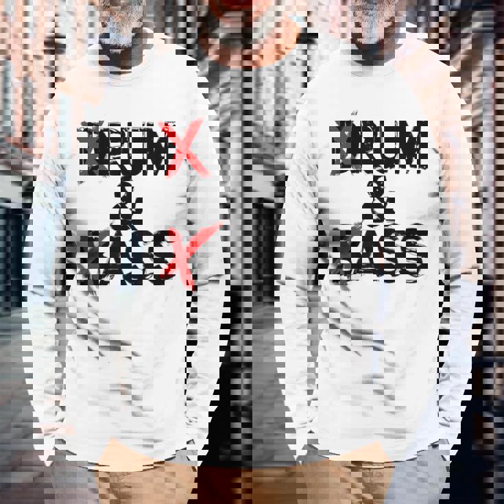 Drum And Bass Rum & Ass 長袖Tシャツ 高齢者への贈り物