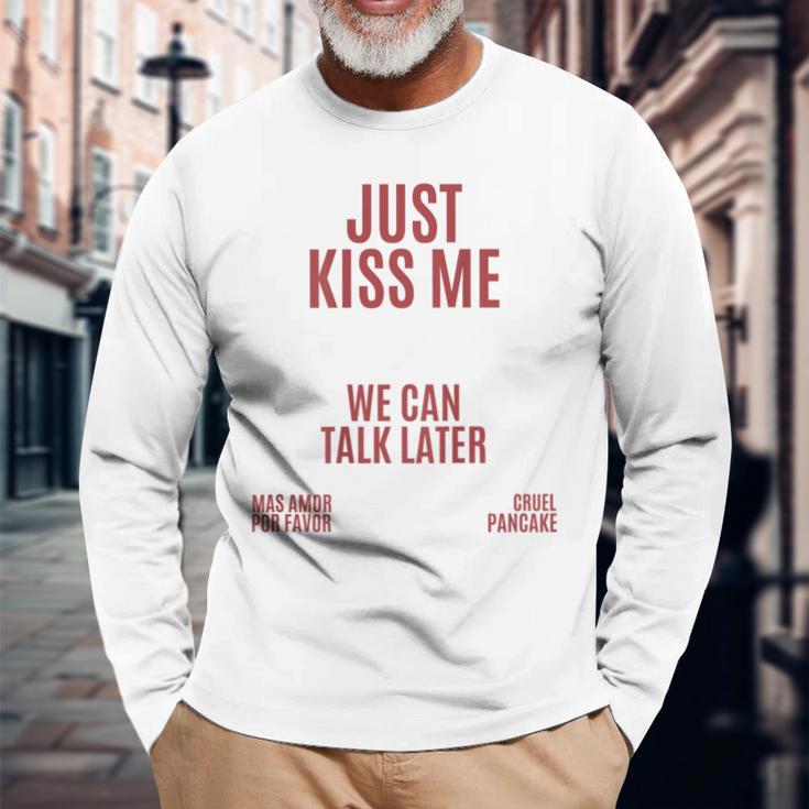 T-shirt Humoristique 'Embrasse-moi, Nous Pourrons Parler Plus Tard' - Coupe Classique Légère