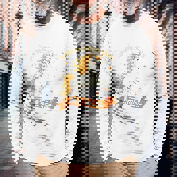 Empowered Adhd Warrior Unicorn Neurodiversity Pride 長袖tシャツ 長袖Tシャツ 高齢者への贈り物