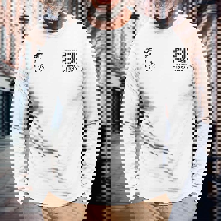 Fiji RugbyFor Rugby Ball Players 長袖Tシャツ 高齢者への贈り物