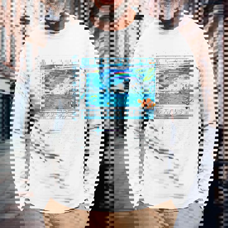 Frutiger エアロファッション バックプリント Frutigeribes 長袖Tシャツ 高齢者への贈り物