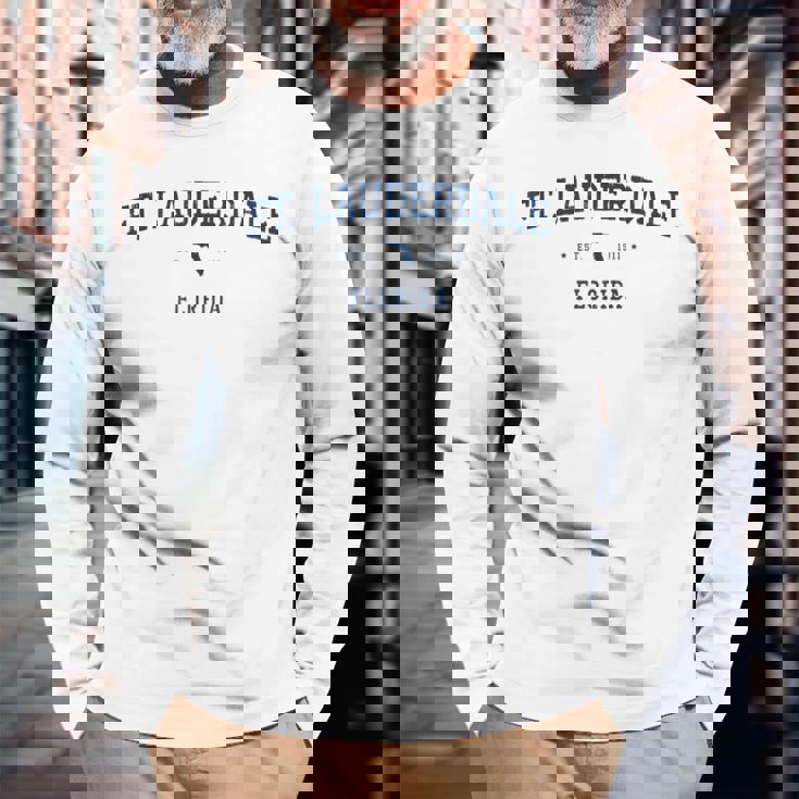 Ft Lauderdale スポーツアパレル フィットネス レトロ 長袖Tシャツ 高齢者への贈り物