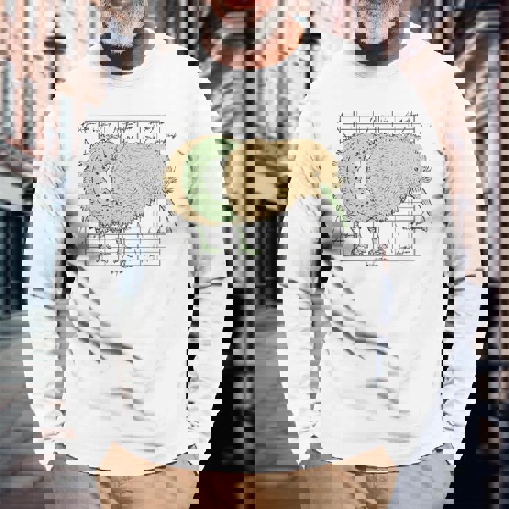 Kiwi コンポーネント カワイイ キウイ 鳥のギフト ニュージーランド 面白い 長袖Tシャツ 高齢者への贈り物