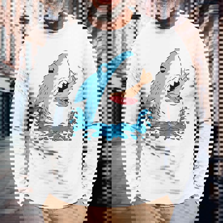 Parodyhark 長袖Tシャツ 高齢者への贈り物