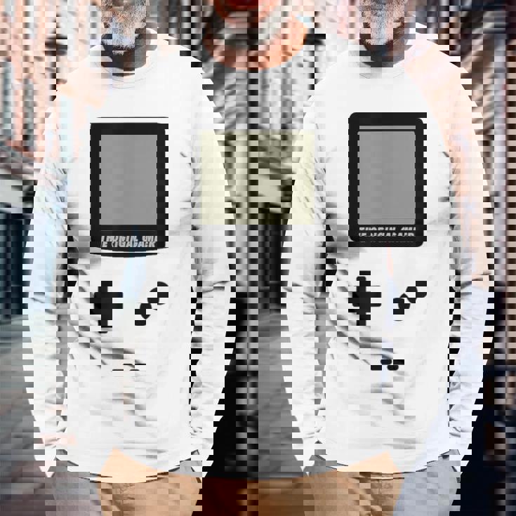 Gameboy オリジナルゲーマー 面白いオタクビデオゲームシャツ 長袖Tシャツ 高齢者への贈り物
