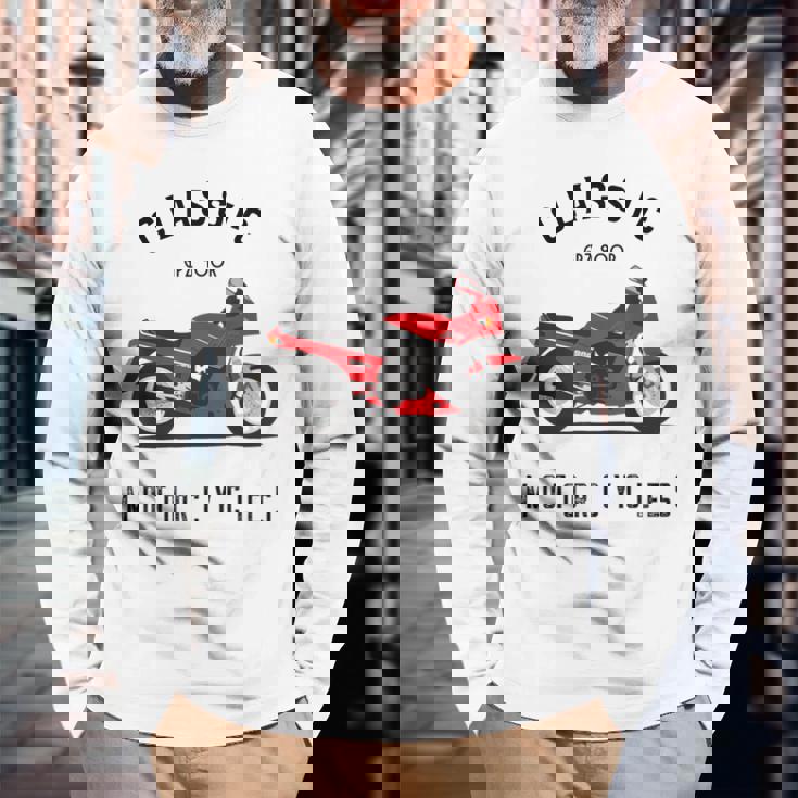 Gpz 900 R オートバイバイカー 長袖Tシャツ 高齢者への贈り物