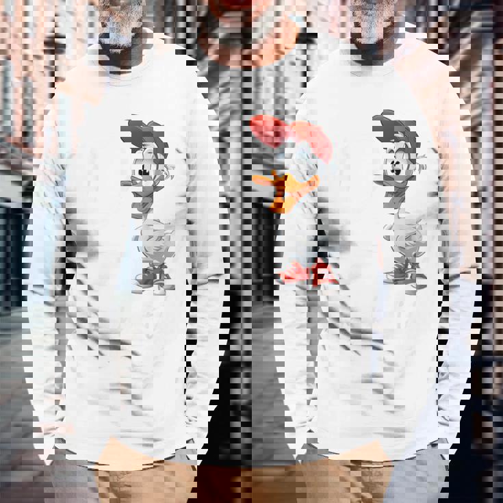 Groovige 年金ダック 年金受給者r ダック おかしな退職年金 長袖Tシャツ 高齢者への贈り物