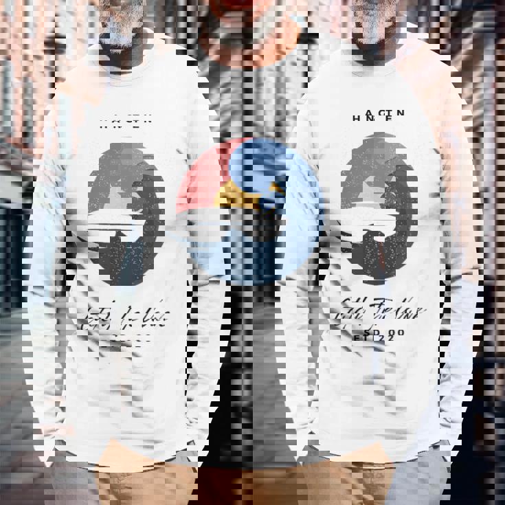 Hang 10 Catch The Waves サーフボード サーフ サーフィン 長袖Tシャツ 高齢者への贈り物