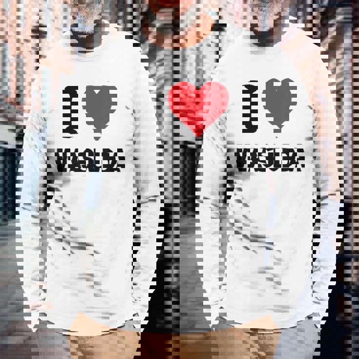 I Heart 益田ジャパンラブ 日本のお土産品 長袖Tシャツ 高齢者への贈り物