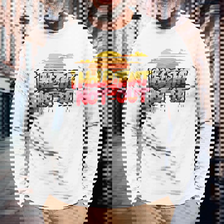 I Hold That Not Out Denglishaying 長袖Tシャツ 高齢者への贈り物