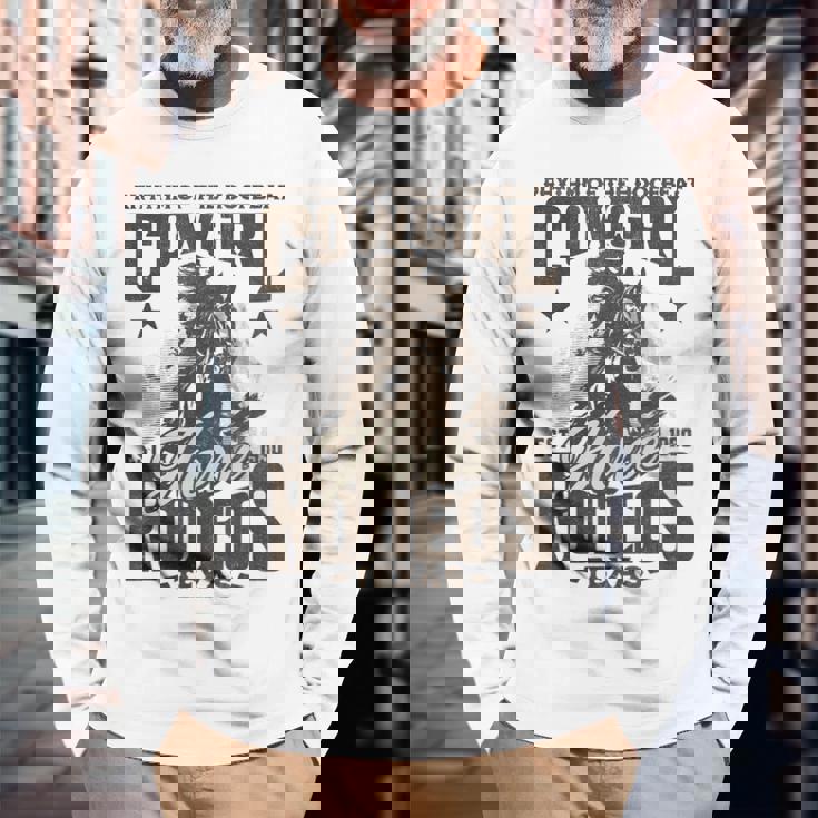 Hoofbeatのリズム カウガール 馬 ロデオ テキサスホース 長袖Tシャツ 高齢者への贈り物