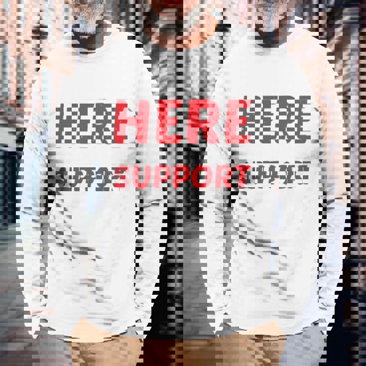 I'm Just Here For Moralupport 友情を高める 長袖tシャツ 長袖Tシャツ 高齢者への贈り物