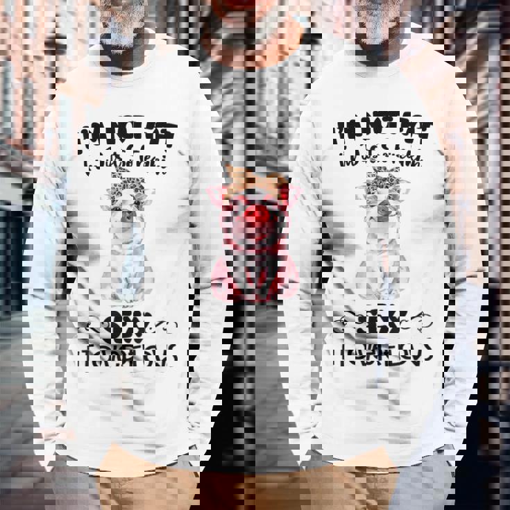 I'm Not Fat シャツ 長袖Tシャツ 高齢者への贈り物