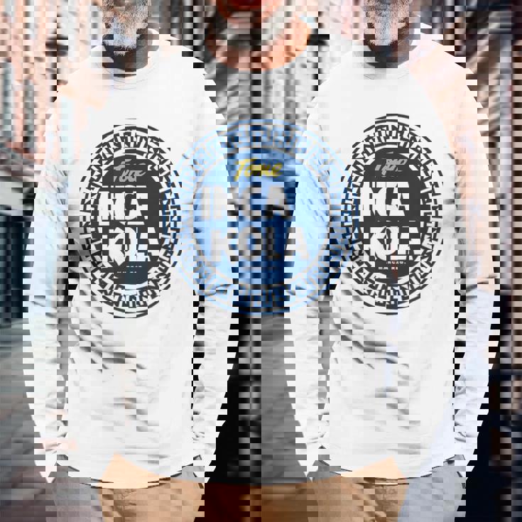 Inca Kola ペルーゴールデンコーラ バブルガム クリームソーダ 長袖Tシャツ 高齢者への贈り物