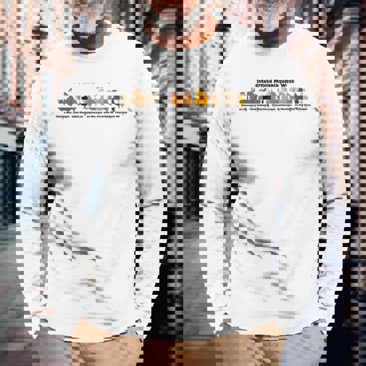 International Macaque Week 2024Er1 長袖Tシャツ 高齢者への贈り物