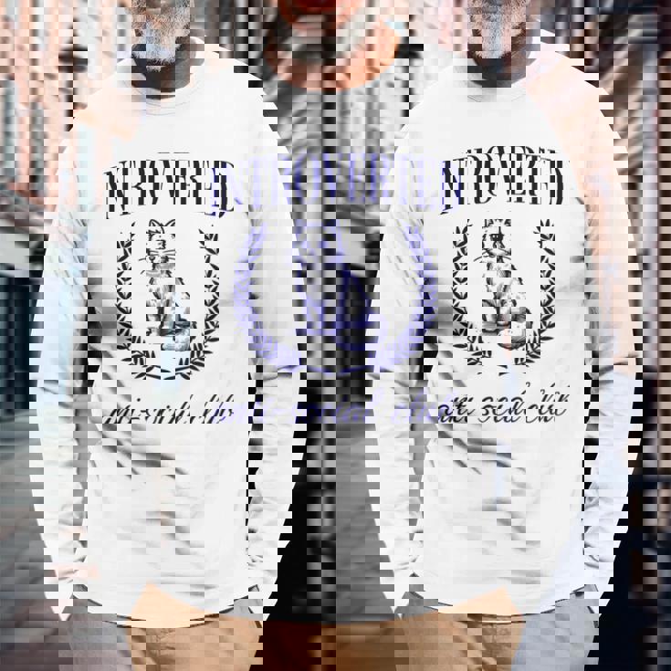 Introverted Antiocial Club 長袖tシャツ 長袖Tシャツ 高齢者への贈り物