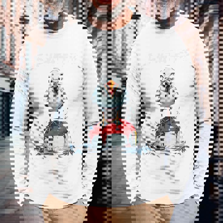 Is Wattaying I Northea Light Buoyeagull Fun 長袖Tシャツ 高齢者への贈り物