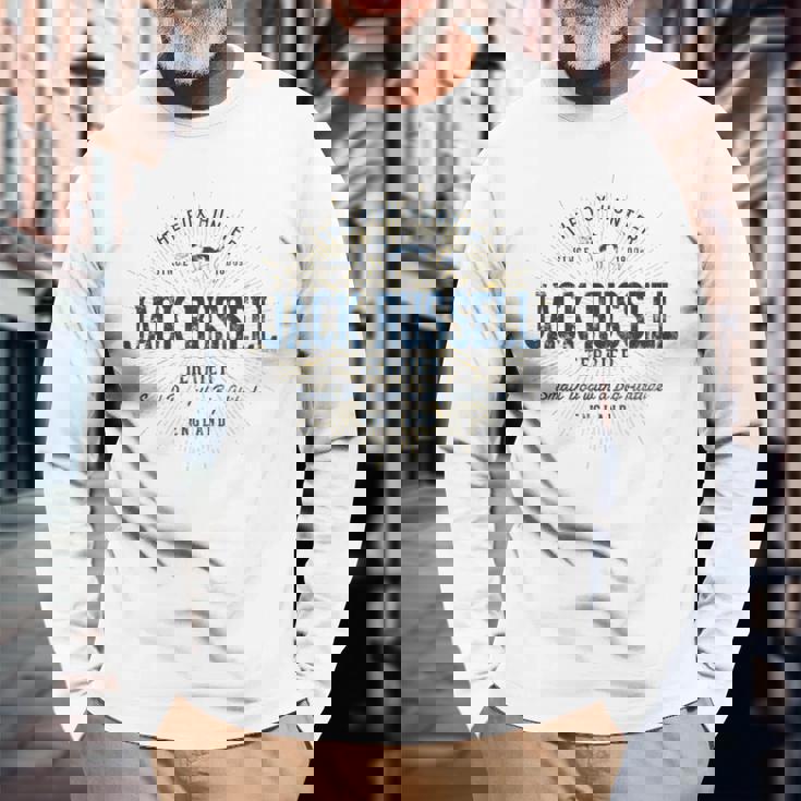 Jack Russell Terrier ヴィンテージジャック・ラッセル・テリア 長袖Tシャツ 高齢者への贈り物