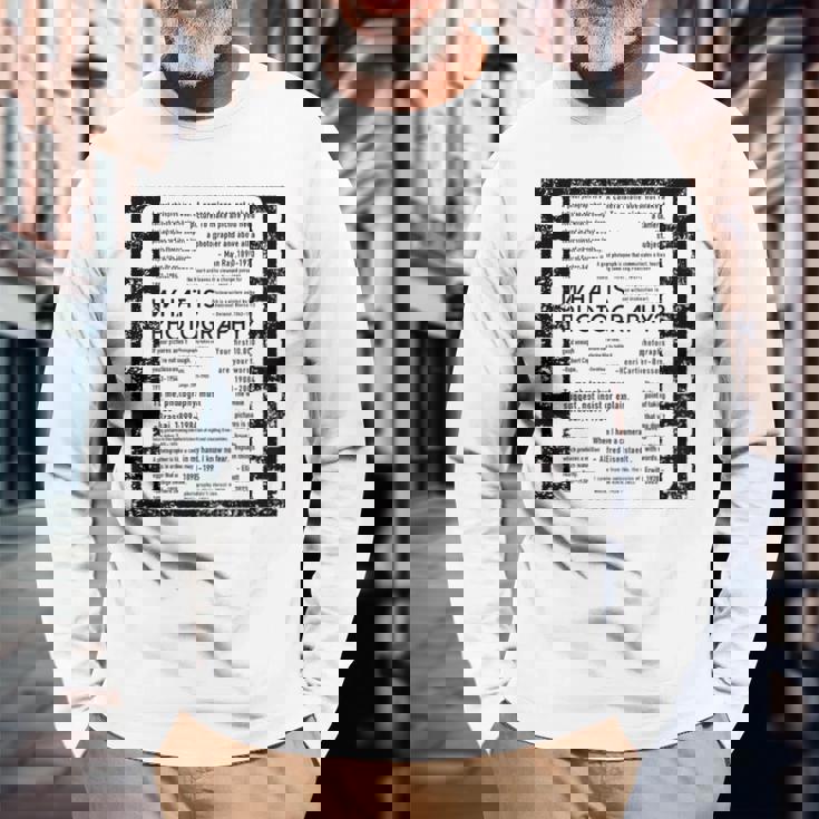 Kenko ひとことシリーズ「偉人のひとこと」［背面デザイン］ 長袖Tシャツ 高齢者への贈り物