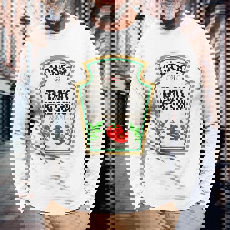 Ketchup ハロウィンコスチューム トマトマッチング ハロウィンケチャップ 長袖Tシャツ 高齢者への贈り物