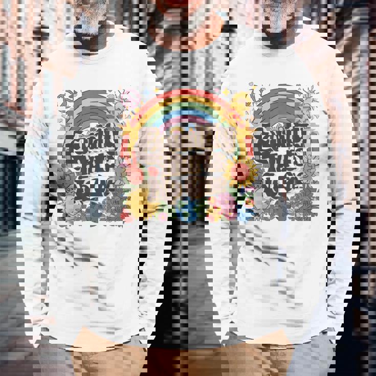 Lgbtqの平等は誰もプライドを傷つけない 人権 レインボープライド 長袖Tシャツ 高齢者への贈り物