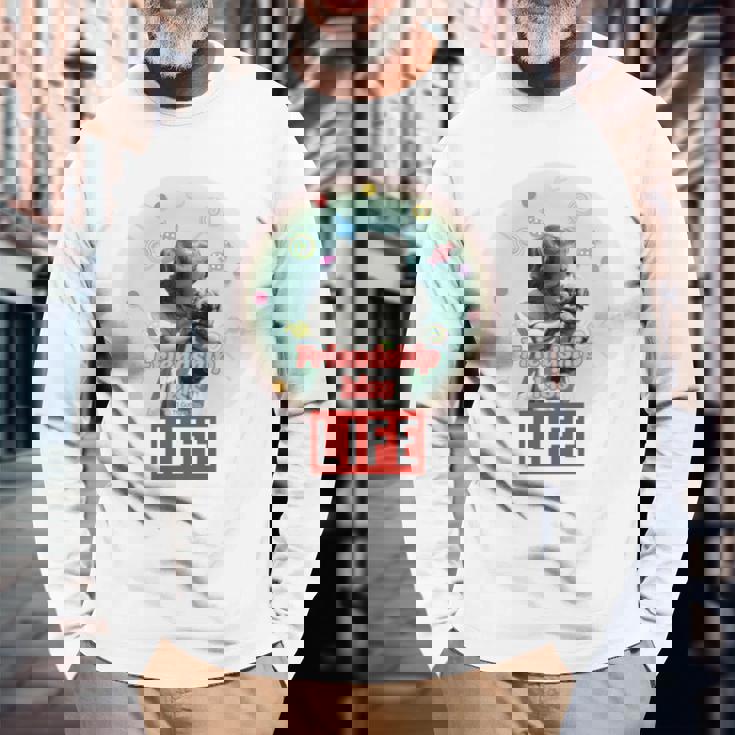 Life Picture Collection _ Friendship Kiss 02 長袖tシャツ 長袖Tシャツ 高齢者への贈り物