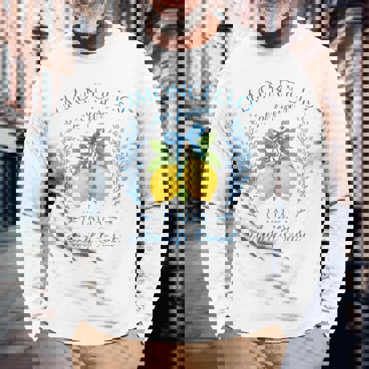 Limoncello Per Favore レモン 夏 イタリア 長袖Tシャツ 高齢者への贈り物