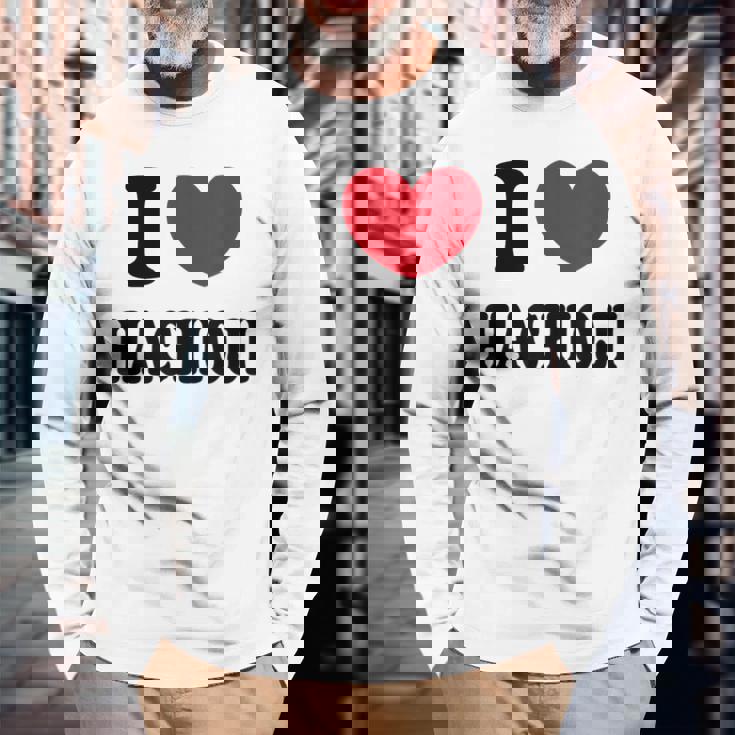 I Love Hachioji 八王子大好き 長袖Tシャツ 高齢者への贈り物