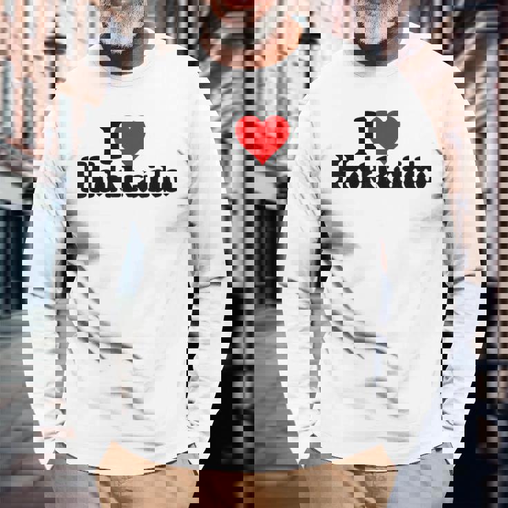 I Love Heart 北海道ジャパン 長袖Tシャツ 高齢者への贈り物