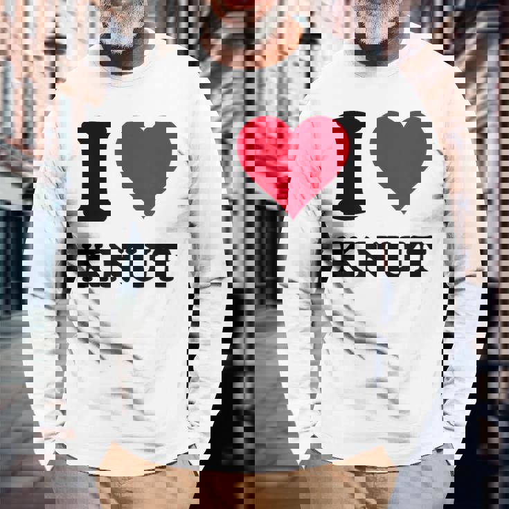 I Love Knut 長袖Tシャツ 高齢者への贈り物