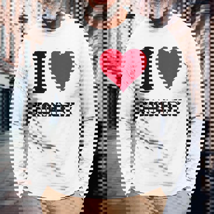 I Love Konny 長袖Tシャツ 高齢者への贈り物