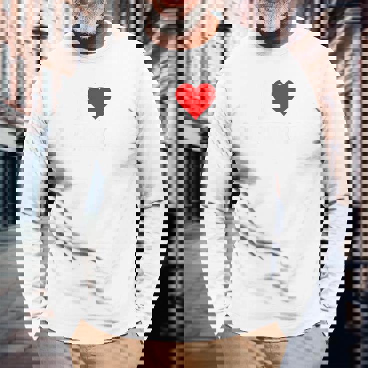 I Love Latinas シャツバックプリント 長袖Tシャツ 高齢者への贈り物