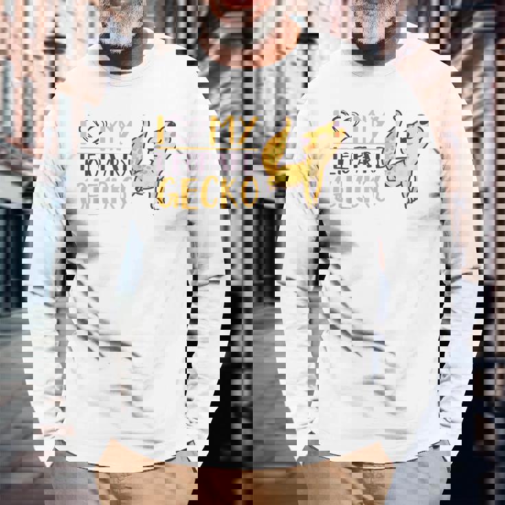 I Love My Leopard Gecko トカゲ ヒョウ ヤモリ 爬虫類 長袖Tシャツ 高齢者への贈り物