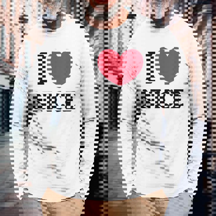 I Love Nice アイ・ラブ・ニース 長袖Tシャツ 高齢者への贈り物