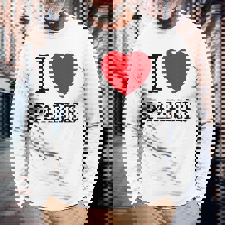 I Love Paris Graphic Novelty & Cool s 長袖Tシャツ 高齢者への贈り物