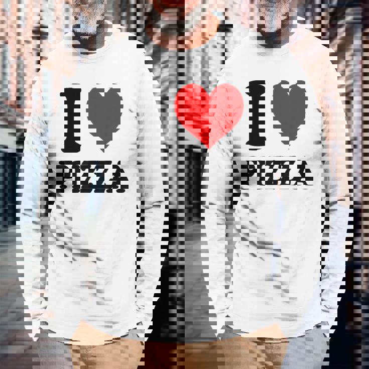 I Love Pizza 長袖Tシャツ 高齢者への贈り物