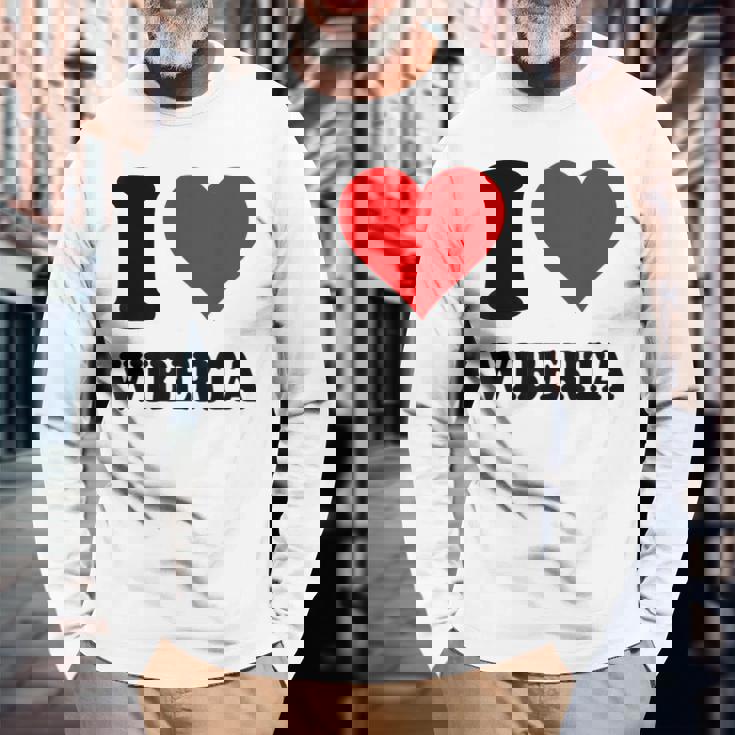 I Love Wiberta 長袖Tシャツ 高齢者への贈り物