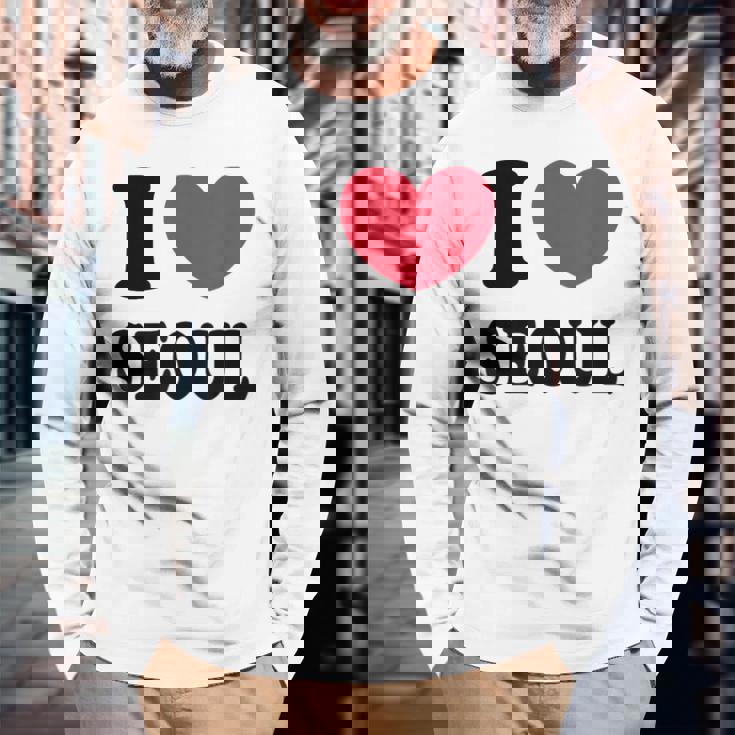 I Loveeoul アイ・ラブ・ソウル 長袖Tシャツ 高齢者への贈り物