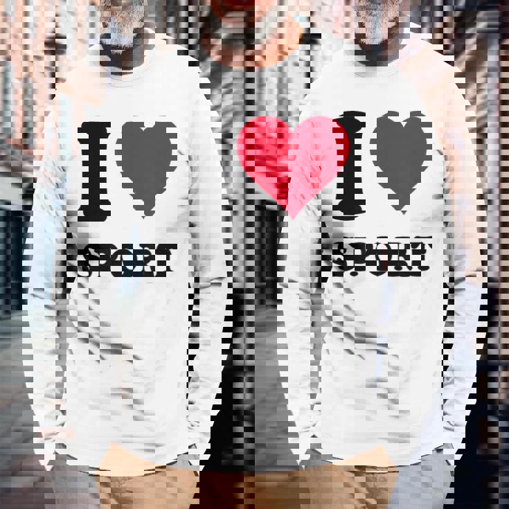 I Loveports 長袖Tシャツ 高齢者への贈り物