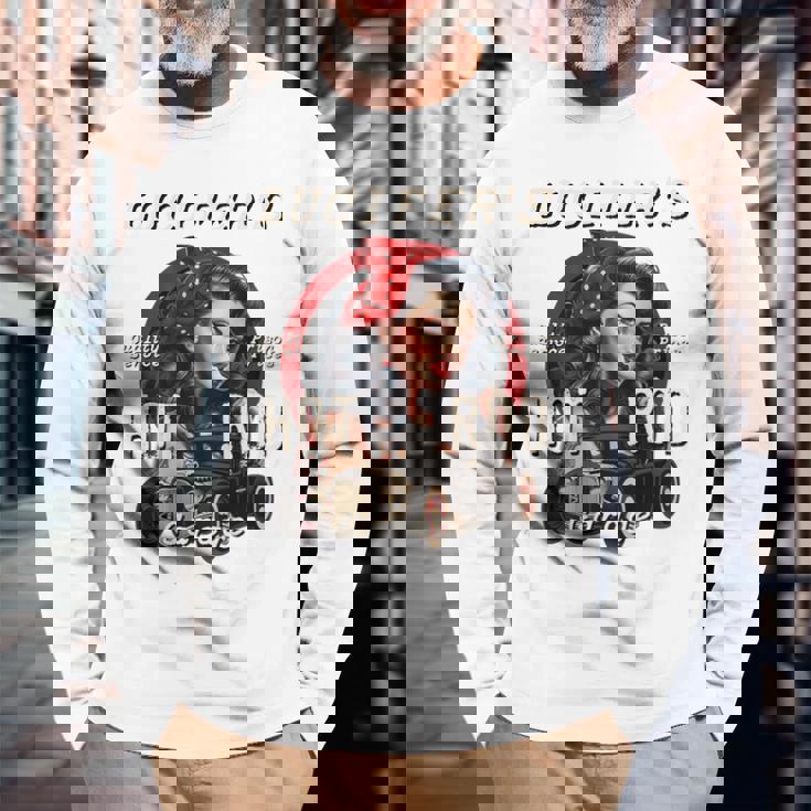 Lucifer's スーパーホットロッド ピンナップガール ロカビリー ガレージ レトロ 長袖Tシャツ 高齢者への贈り物