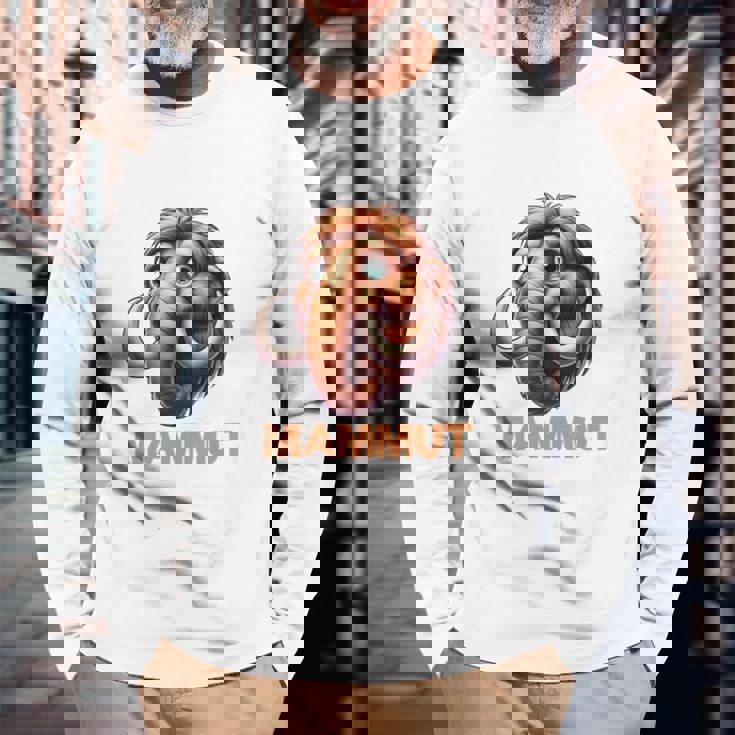 Mammut 氷河期 石器時代 象 ダス イスト マムート コスチューム 長袖tシャツ 長袖Tシャツ 高齢者への贈り物