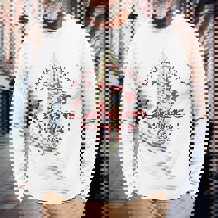 Maui Lahaina ヴィンテージ ハワイ諸島 長袖tシャツ 長袖Tシャツ 高齢者への贈り物