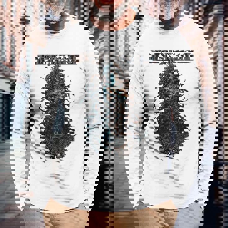 Meshuggah グラフィックデザインギフト Meshuggahファンへのメンズギフト。 長袖tシャツ 長袖Tシャツ 高齢者への贈り物