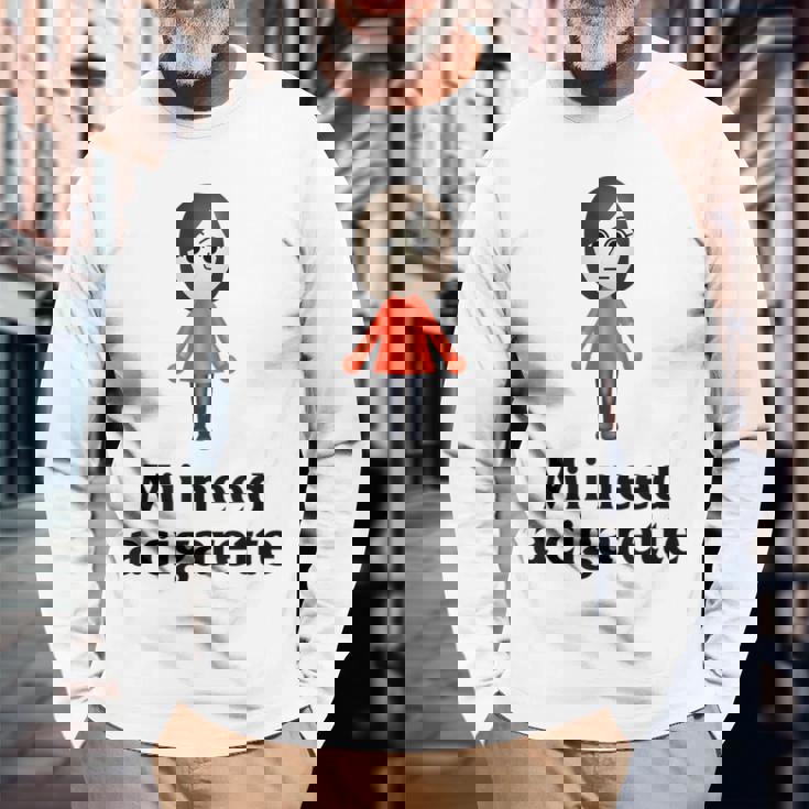 Mii Need A Cigarette Humour メンズ レディース 長袖Tシャツ 高齢者への贈り物