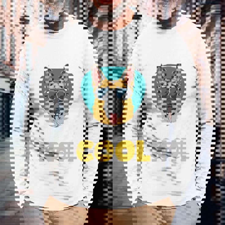 My Dog Thinks I'm Cool サングラス ジャーマンシェパード ドッグオーナー 長袖tシャツ 長袖Tシャツ 高齢者への贈り物