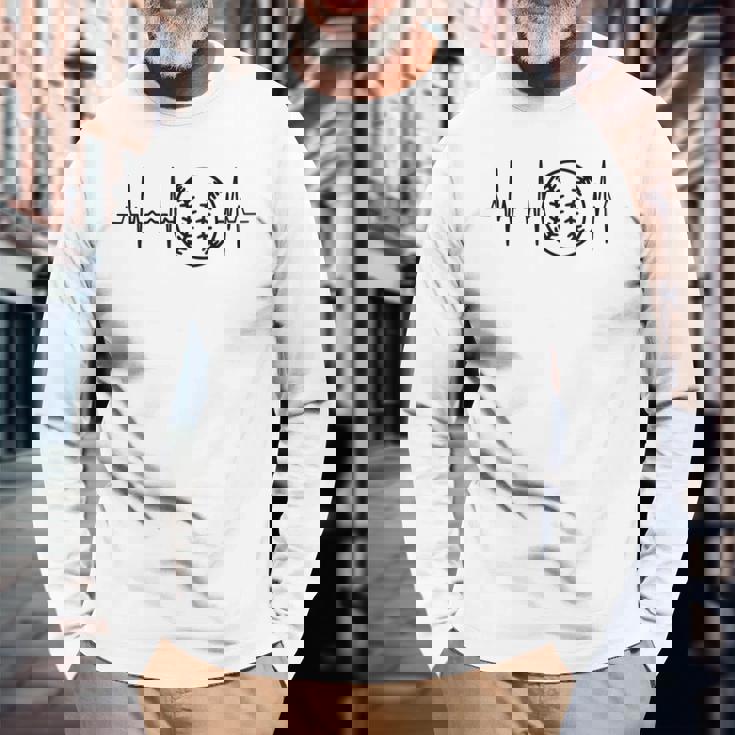 My Heart Beats Foroftball ソフトボーラー ハートビート 長袖Tシャツ 高齢者への贈り物