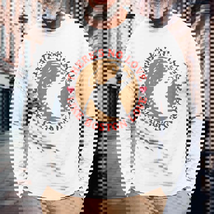 No Love Like Boston Love 長袖Tシャツ 高齢者への贈り物